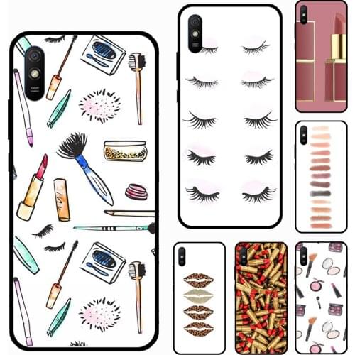 Lipstick Make Up For Xiaomi Redmi Note 10 Pro 9S 8T Note8 Note9 Pro Case For Redmi 9 9A 8A 7A 9C 9T Cover