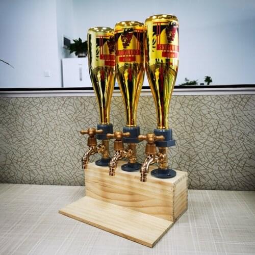 Wooden Faucet Liquor Dispenser Holder Alcohol Drink Shot Bottle Bar Beverage For Beer Wine Pourer Divider Dispenser Barware Tool