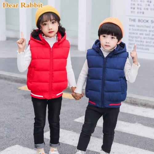 Children Warm clothes Baby Outerwear Coat Kids Vest Boy Hooded Jacket Autumn toddler girl Winter Thicken Waistcoats enfant gilet