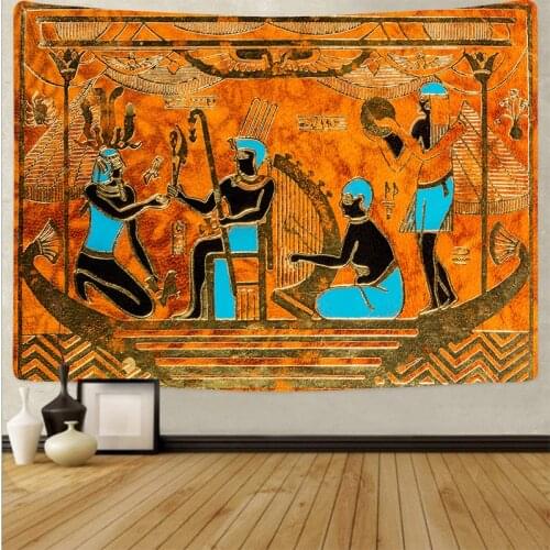 Egyptian decoracion wall tapestry mandala wall hanging blanket dorm tapis mural tapiserie mural