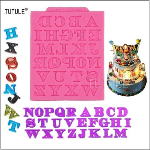 Gadgets - etter Alphabetsoap mold Flexible Silicone polymer clay Cake Chocolate Mould Resin fondant Mold