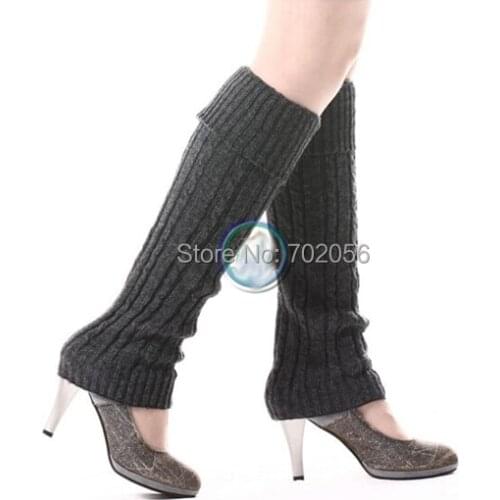 Black grey cream twist Leg Warmers Ballet Dance Warm up Gaiters Boot Cuffs Boot Covers #3650