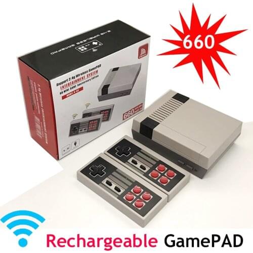 4K HD Mini TV Game Console Handheld Rechargeable Wireless Game Controllers 8 Bit Retro Video Game Console Built-In 620/660 Games