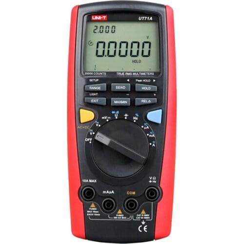 Intelligent Digital Multimeters UNI-T UT71A CD Digital AC DC current voltage USB true REL Resistance Tester Ammeter Multitester