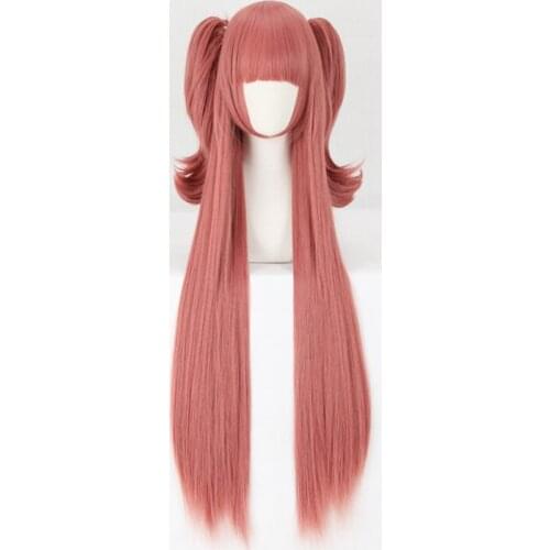 Kakegurui Yumemite Yumemi Pink Long Ponytail Compulsive Gambler Cosplay Synthetic Hair Carnival Halloween Party + Free Wig Cap
