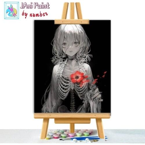 Ghost girl Picture DIY Anime Canvas For Drawing Zero-based Coloring Paint By Numbers For Adults Home decor