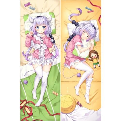 Miss Kobayashis Dragon Maid Tohru Kanna Kamui Japanese Anime Dakimakura Body Pillow Case 150 cm / 160 cm