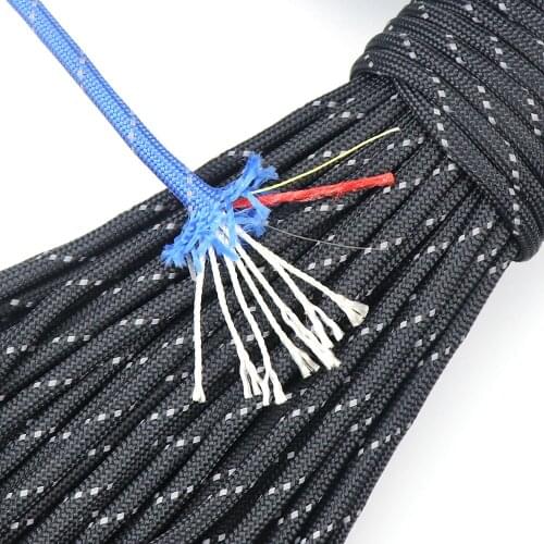 31m 550 Military 4mm 10 Core Multi-function Reflective Paracord Rope Survival Rope Tactical Bracelet Rope Camping Tent Rope