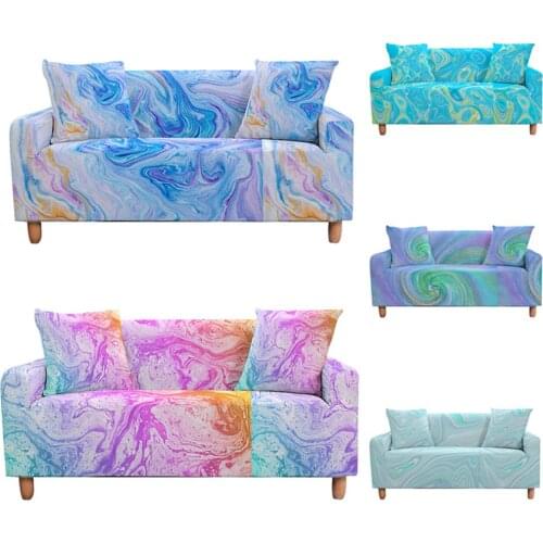 Marble Stretch Sofa Cover for Living Room Sectional Corner Slipcover for Couch Elastic Cover tramo funda de sofá mariposa