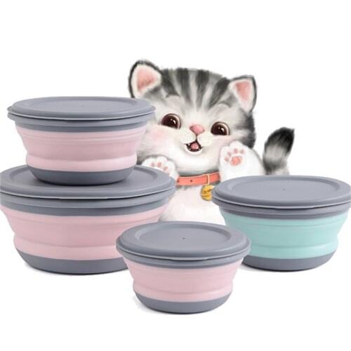 3pcs Folding Bowl Outdoor Camping Tableware Sets Lunch Box Portable Salad Bowl With Lid For Nature Hike Cooking Supplies