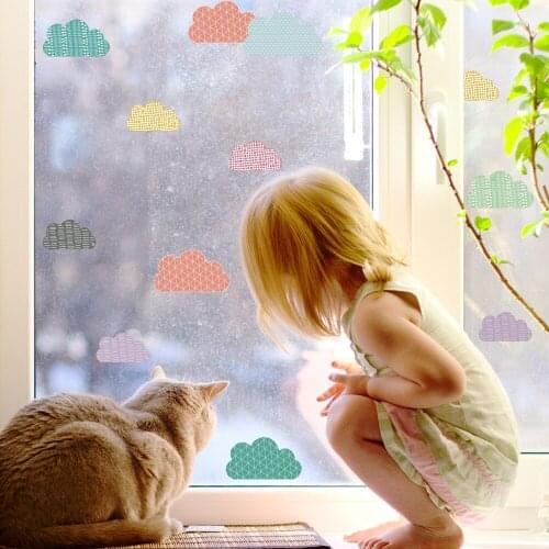 Nordic ins wall sticker PVC Kindergarten environment layout Home party decoration DIY Colored clouds Background wall sticker