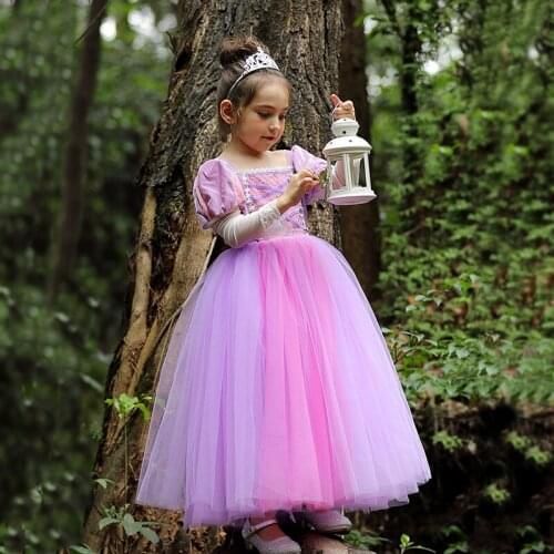 Fancy Girls Dress Princess Costume Halloween Carnival Children Dress up Kids Dresses for Girls 4-10 Years Birthday Long Gown
