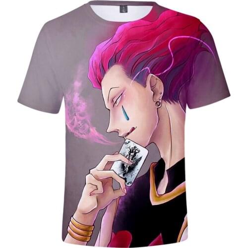 2021 new summer hot fantasy comics Legend of FireWire T-shirt/summer womens fashion personality anime T-shirt Hisoka 3D T-shirt