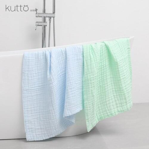 Pure Cotton Plain Color 6-Layer Gauze Bath Towel Baby Household Lunch Break Blanket 70 * 140cm
