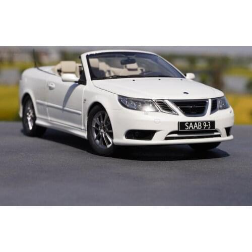 Original factory authentic 1:18 SAAB 9-3 Zinc alloy sports car model, diecast scale roadster car model for gift, collection