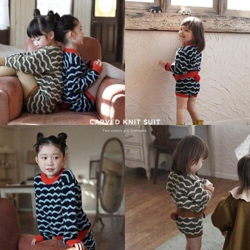 Ship In October) Per-sale 2021 ASR Autumn Baby Girls Sweaters Toddler Girl Winter Sweaters & Shorts Girl Fashion Clothes