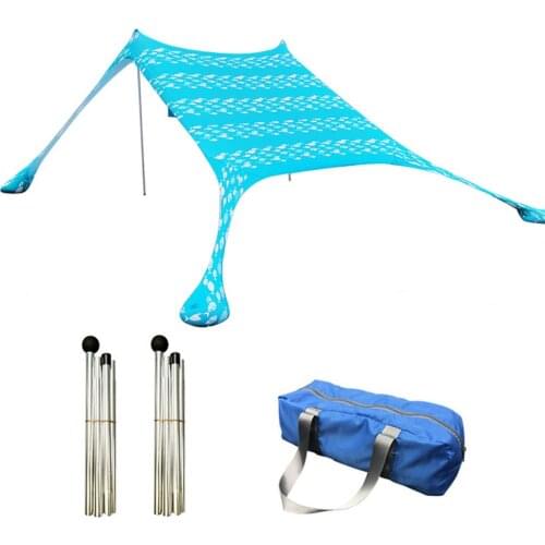 Family Beach Sunshade Lightweight Sun Shade Tent With Sandbag Anchors 4 Free Pegs UPF50+ UV Large Portable Canopy Drop shipping