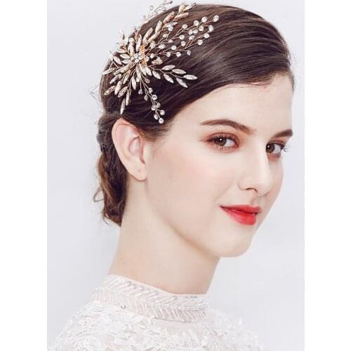 Bridal and Women Crystal Rhinestones Hair Jewelry Wedding Hair Comb Clips Women Crystal Hair Clip Headpiece for Wedding