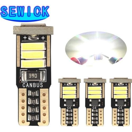 500pcs T10 Led Canbus W5W Led Bulb Car Interior Light NEW 7020 8smd 194 168 No Error12V Reading Dome Light Instrument Plate Lamp