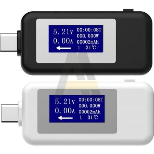 Type-C USB Tester DC 4-30V 5.1A 155W Digital Voltmeter Amperimetro Voltagecurrent Meter LED Multi-function Ammeter Detector