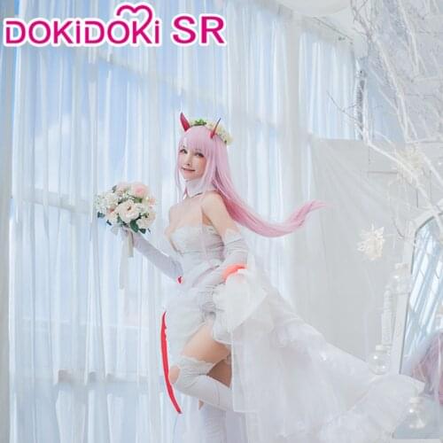 PRE-SALE DokiDoki-SR Anime Cosplay DARLING in the FRANXX Zero Two 02 Cosplay Costume CODE 002 Women Costume Doujin Wedding Dress
