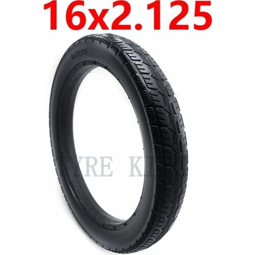 High Quality 16x2.125 Solid Tire for Electric Bicycle E-Bike 16 Inch Non Pneumatic Explosion Proof Tyre Accessories