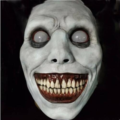 Creepy Halloween Mask Smiling Demons Horror Face Masks The Evil Cosplay Props Headwear Dress Up Party Clothing Accessories Gifts