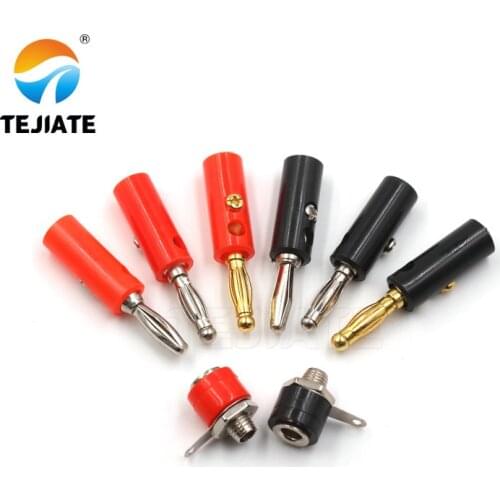 10PCS Banana Binding Post 4MM Lantern Head Test Terminal Tetrahedral Plug/Socket Power Adapter Electronic Connector