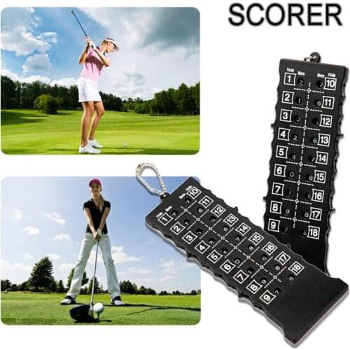 18 Hole Golf Stroke Putt Score Card Counter Indicator Outdoor Golf Score Counter Black Golf Score Card Golf Training Aids Tool