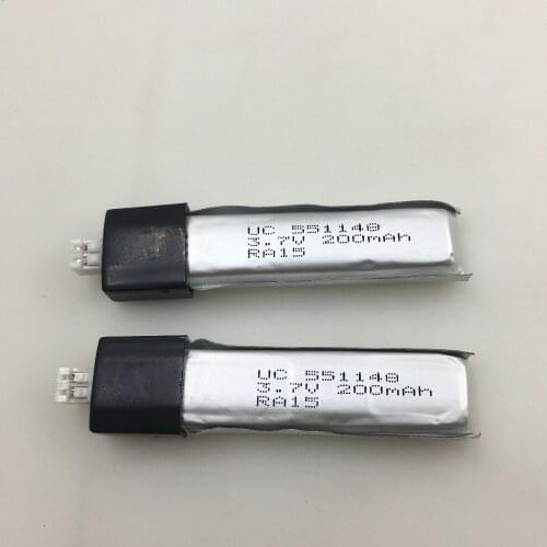 2 PCS/Lot 3.7V 200mAh Li-po Battery for WLtoys V911 / V911-pro RC Helicopter Free Shipping