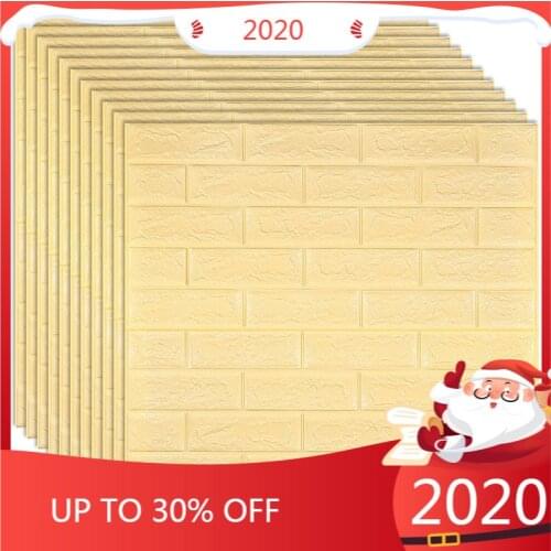 77*70cm 3D Wall Stickers Imitation Brick Bedroom Decor Waterproof Self-adhesive Wallpaper For Living Room Kitchen TV Backdrop