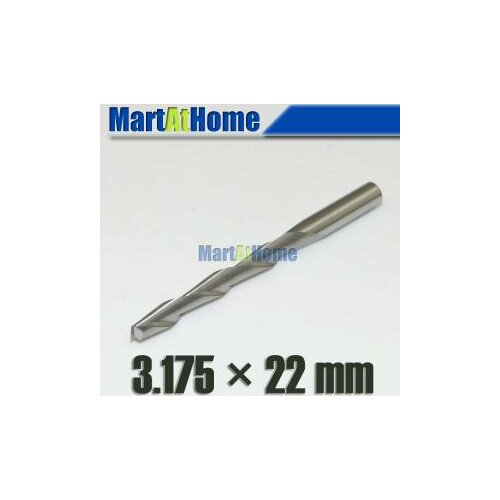 5pcs/lot Free shipping 3.175 * 22mm Double Edged Flute Spiral CNC Router Bits for Acrylic, PVC #SM510 @CF