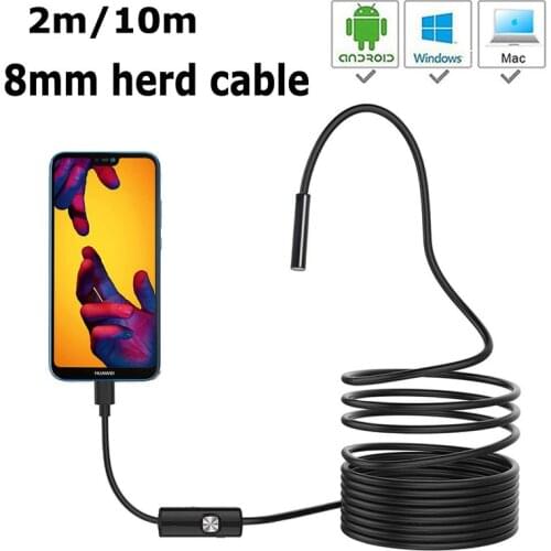 8mm HD Camera Diameter Mini Endoscope with 1.5m /5m USB Cable for Android Searching Thing Camcorder for Microscop