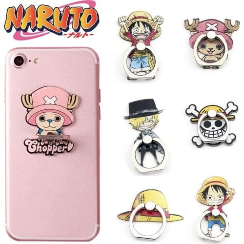 Anime One Piece Acrylic Phone Ring Buckle D. Luffy Mobile Phone Stand Holder Finger Ring Smartphone Accessories for Phone Gifts