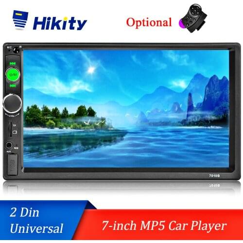 Hikity 2 din Car Radio Player Multimedia Player Bluetooth Mirror Link autoradio General Car Models Touch Screen Rear View Camera