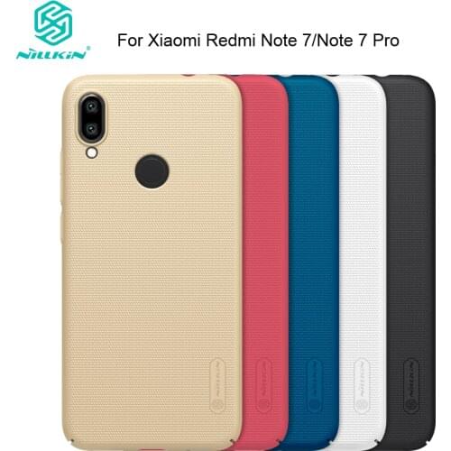 For Xiaomi Redmi Note 7 / Note 7 Pro Case Nillkin Frosted PC Hard Back Cover 6.3" Case Proetective Shield Gift Phone Holder