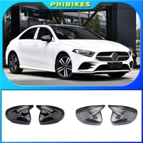For Mercedes-Benz A-Class W177 2019 2020 Black Exterior Rearview Mirror Cover Side Mirrors Protection Guards