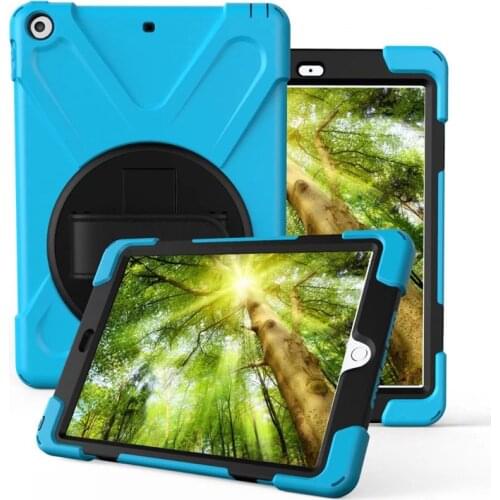 Kids Shockproof Cover For IPad 2 3 4 9.7" Case Heavy Duty Silicon Hard kickstand Hand brace Tablet Protective Shell Funda+pen