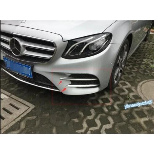 Lapetus Front Fog Lights Lamp Eyelid Frame Strip Cover Trim Fit For Mercedes Benz E-Class Sport W213 E260 E300 2017 2018 ABS