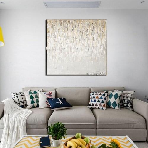 Canvas painting pure Hand painted modern light color oil painting wall Art picture on Canvas For Living room wedding room decora