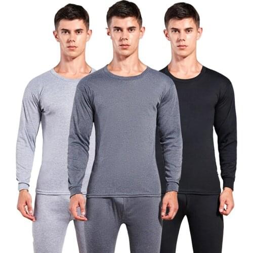 Men Winter Warm Thermal Long Underwear Set Youth Thin Undershirts Thickened Long Johns Sets