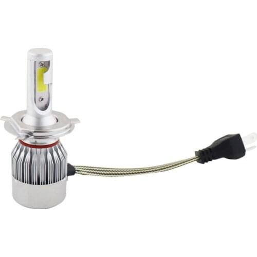 H4 LED Headlight Bulbs Kit C6 Hi/Lo Beam COB 6000K Fit for Golf Bora camry GL8 sail Toyota crown Honda Civic Montero