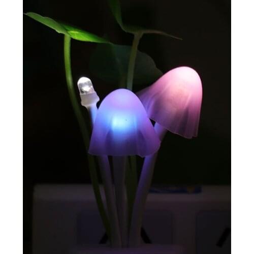 Fungus Luminaria Lamp LED Night Lights LED 3 Colorful Bedroom Babyroom Lamps Sensor 220v Fungus Luminaria Lamp Mushroom Lamp