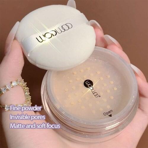 1 Pcs Silk Lightweight Sense Makeup Powder Facial Loose Powder Waterproof Oil-control Finish Makeup 3 Colors Available Dropship
