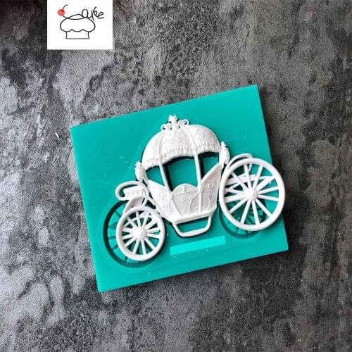 Carriage Cake Tool baking silicone mold hightemperature DIY chocolate cake decoration fondant Epoxy silicone mold K114