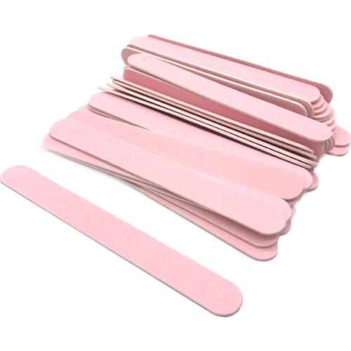 50Pcs/lot Double Side Nail File 240/240 Wooden Straight Pink Sand Finger Care Professional Accessories Grit Nail Smooth Art Tool