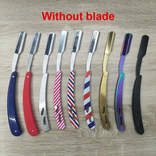 Plastic Handle Stainless Steel Manual Vintage Razor Holder Razor Shaving Knife Shaving Haircut Tool Eyebrow Knife Male
