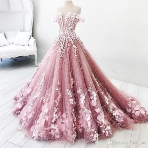 Princess 2021 Prom Dresses Long Off The Shoulder Appliques Long Lace Evening Gowns Quinceanera Vestidos Custom Made Bridal Guest