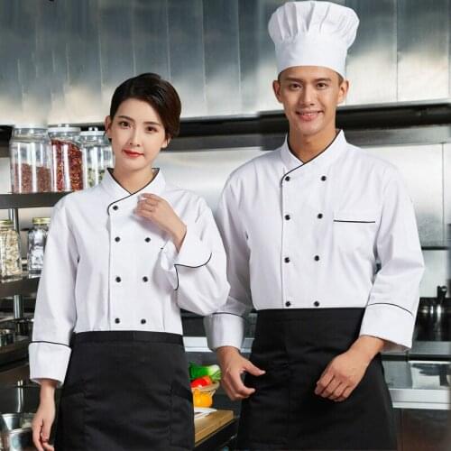 Chefs Workwear Short-sleeved Clothes Snacks Western Restaurant Kitchen Male Female Uniform Plus Size Cook Jacket Overalls H2023