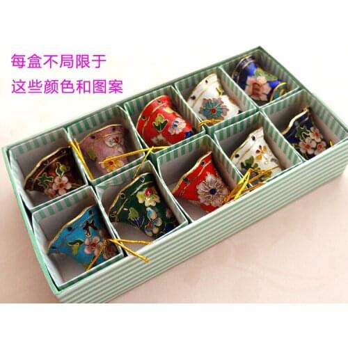 Christmas decorations cloisonne pendant octagonal bell traditional handicraft accessories